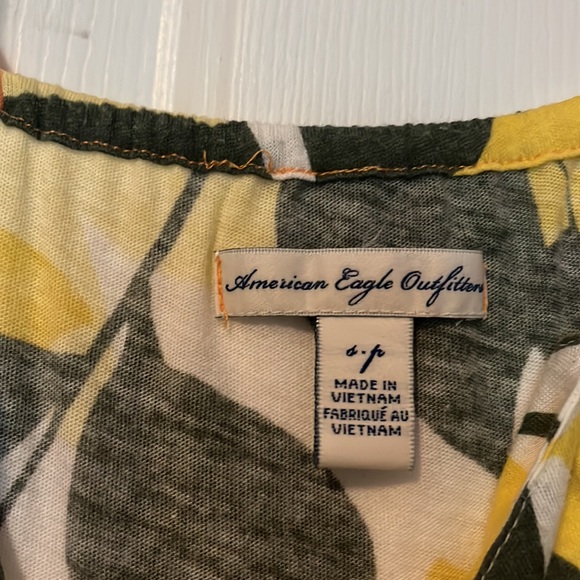American Eagle tank yellow/green small - Picture 3 of 5